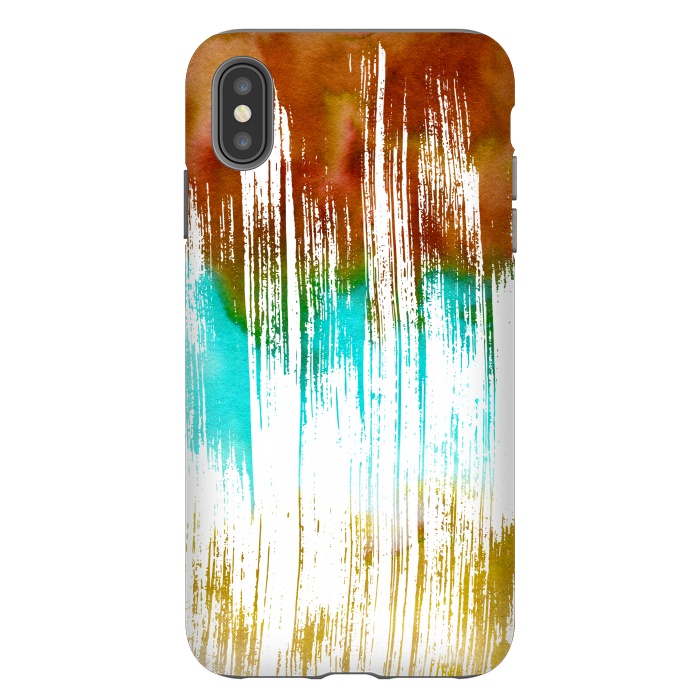 iPhone Xs Max StrongFit Watercolor Scratches by Creativeaxle
