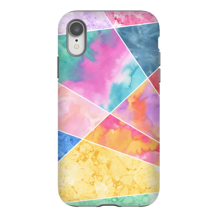 iPhone Xr StrongFit Watercolor Geometric by Creativeaxle