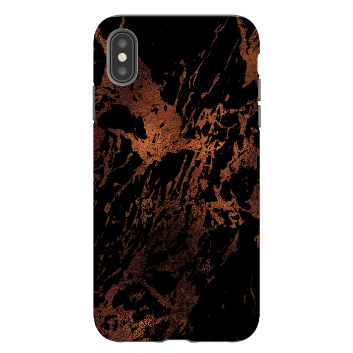 iPhone Xs Max StrongFit Copper Metal Veined Marble by  Utart