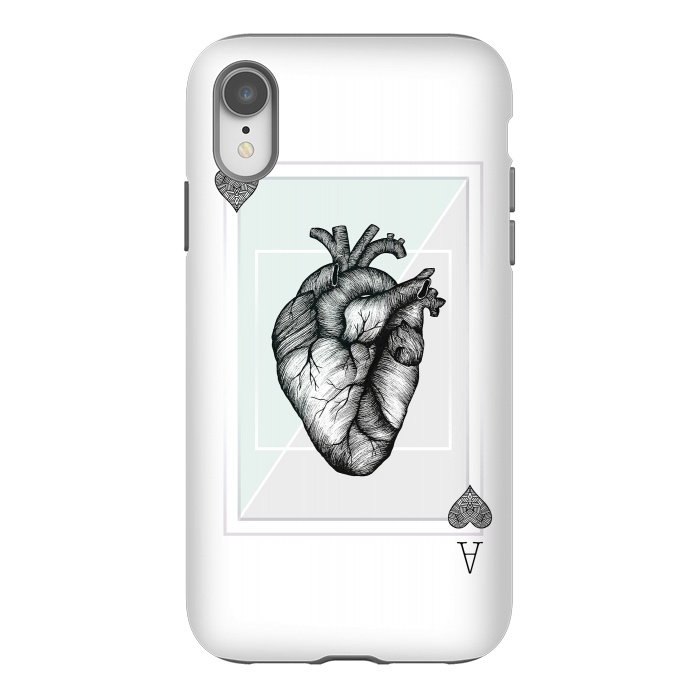 iPhone Xr StrongFit Ace of Hearts by Barlena