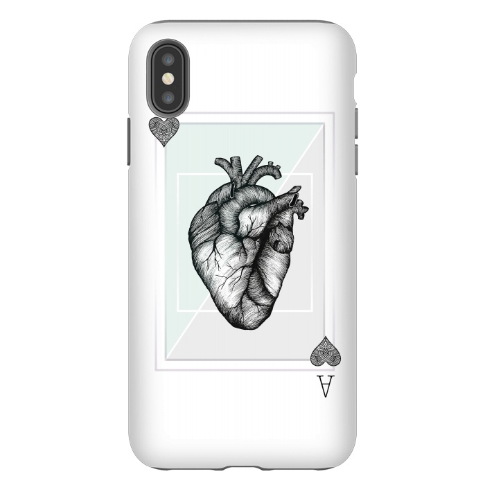 iPhone Xs Max StrongFit Ace of Hearts by Barlena