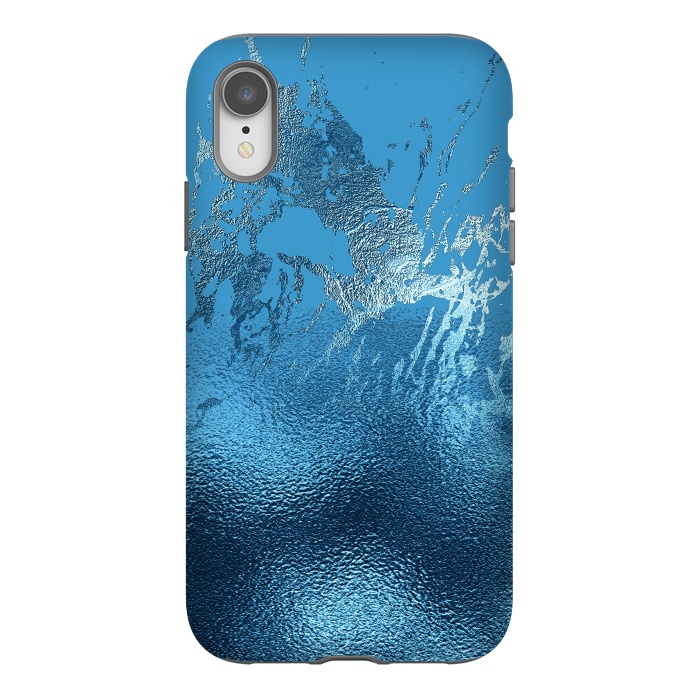 iPhone Xr StrongFit Blue Metal and Marble  by  Utart