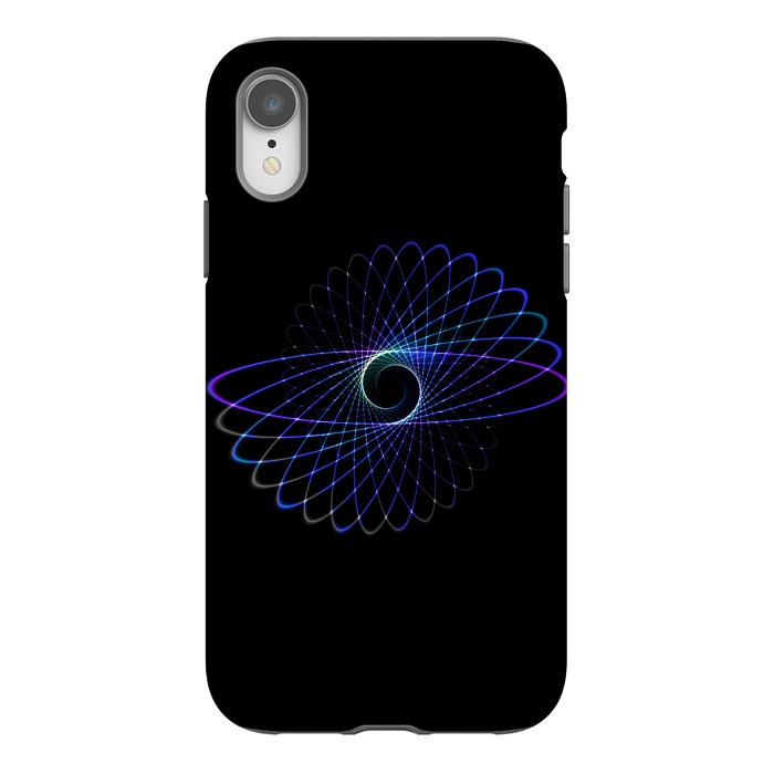 iPhone Xr StrongFit Spirograph Object on Black by Andrea Haase