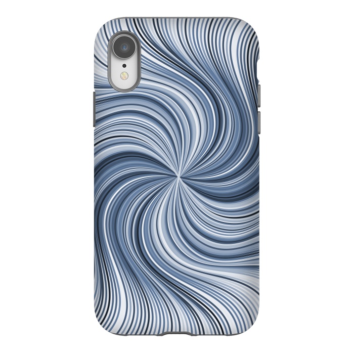 iPhone Xr StrongFit Abstract Wavy Lines In Shades Of Blue by Andrea Haase