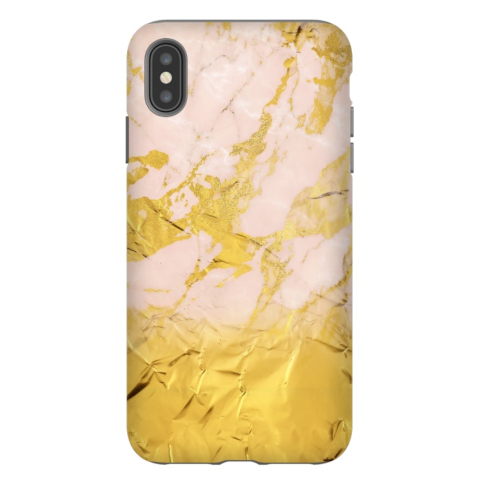 iPhone Xs Max StrongFit Gold Foil and Pink Marble Glamour by  Utart