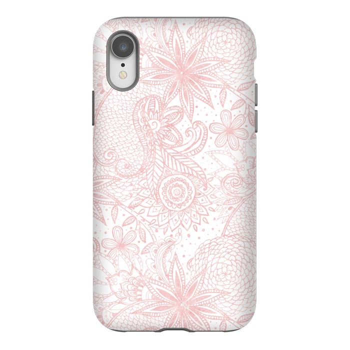 iPhone Xr StrongFit Boho chic floral henna mandala image by InovArts