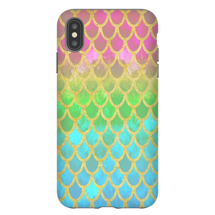 iPhone Xs Max StrongFit Pretty Mermaid Scales 115 by Angelika Parker