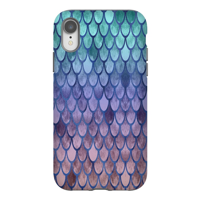 iPhone Xr StrongFit Pretty Mermaid Scales 99 by Angelika Parker