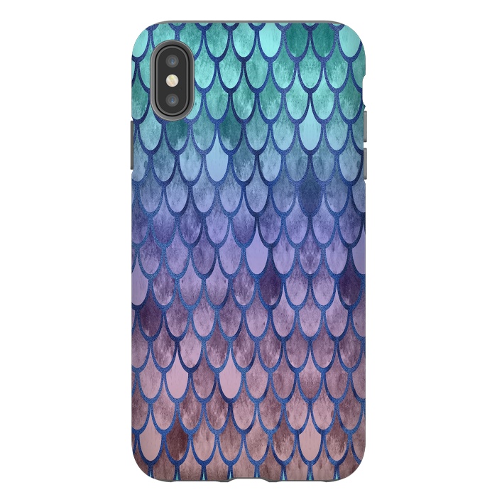 iPhone Xs Max StrongFit Pretty Mermaid Scales 99 by Angelika Parker