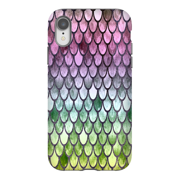 iPhone Xr StrongFit Pretty Mermaid Scales 119 by Angelika Parker