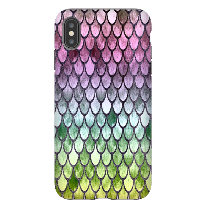 iPhone Xs Max StrongFit Pretty Mermaid Scales 119 by Angelika Parker