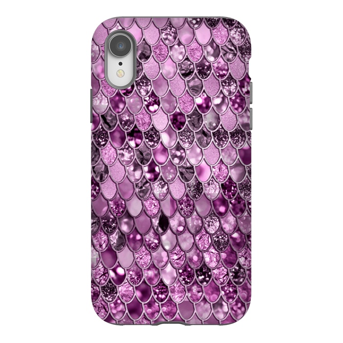 iPhone Xr StrongFit Purple and Violet Trendy Shine Mermaid Scales by  Utart