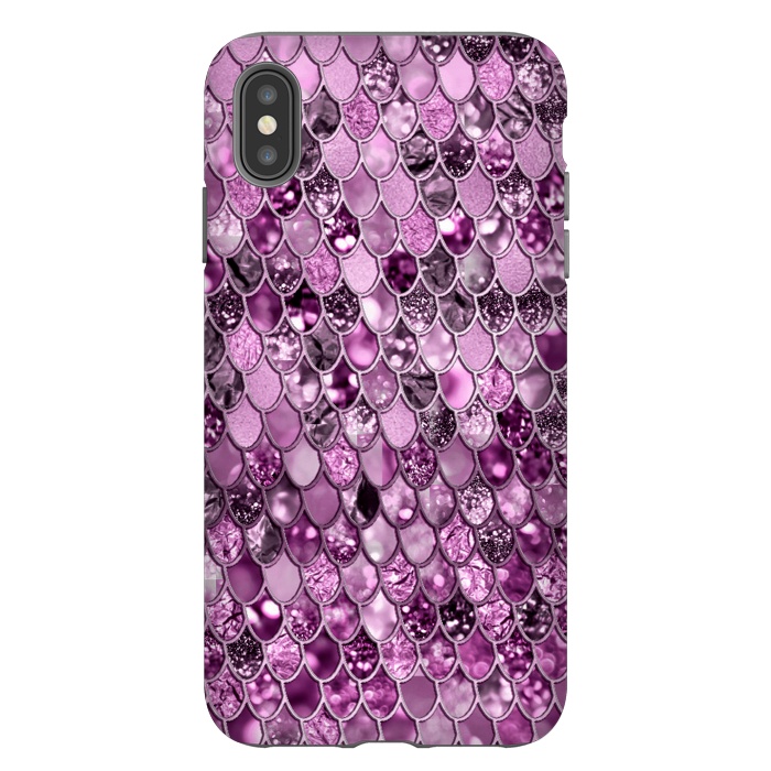 iPhone Xs Max StrongFit Purple and Violet Trendy Shine Mermaid Scales by  Utart
