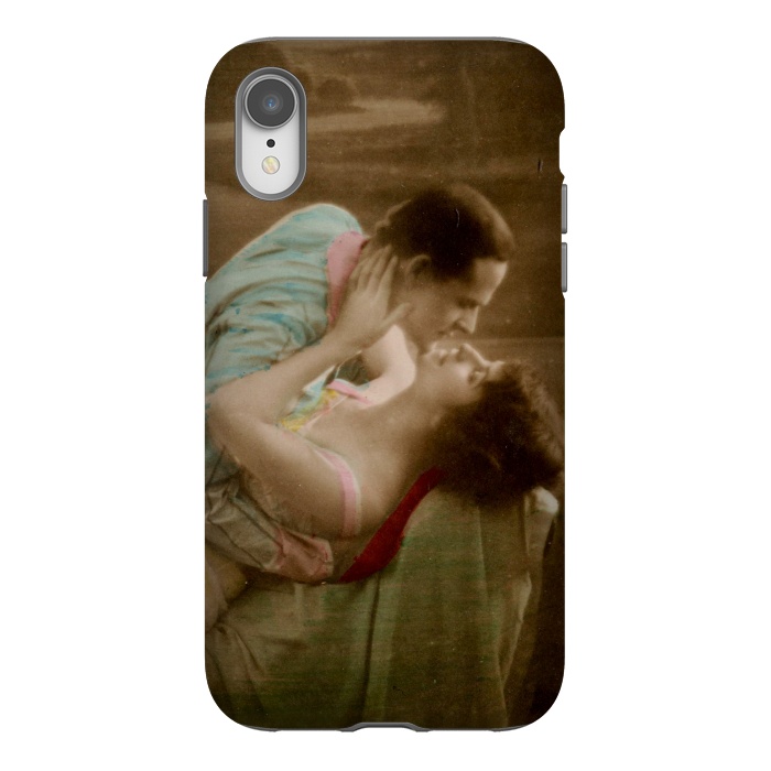 iPhone Xr StrongFit Old Postcard Kissing Couple by Andrea Haase
