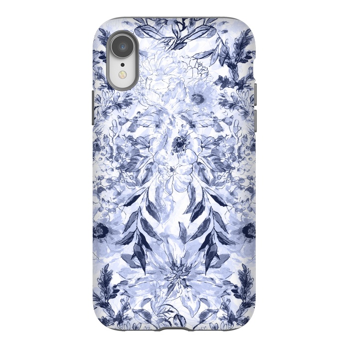 iPhone Xr StrongFit Watercolor grey floral hand paint by InovArts