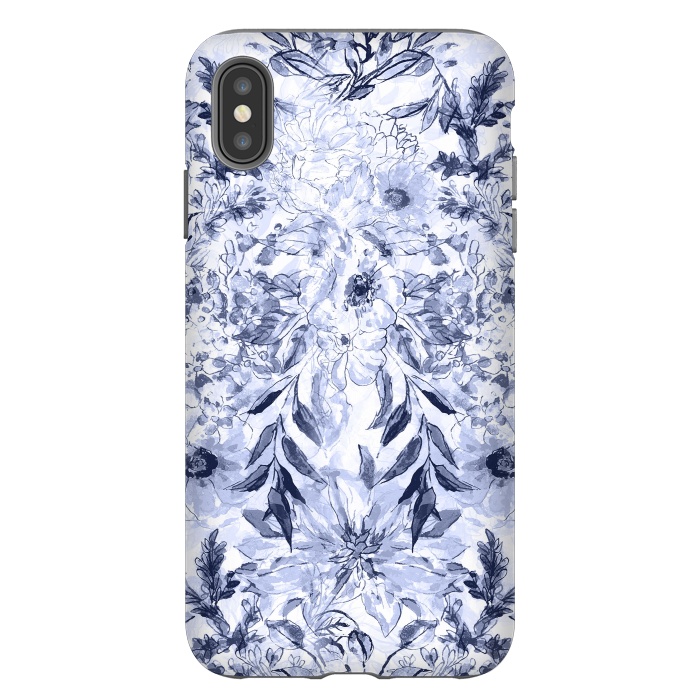 iPhone Xs Max StrongFit Watercolor grey floral hand paint by InovArts