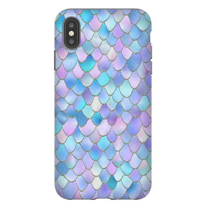iPhone Xs Max StrongFit Lavender Wonky Metal Mermaid Scales by  Utart