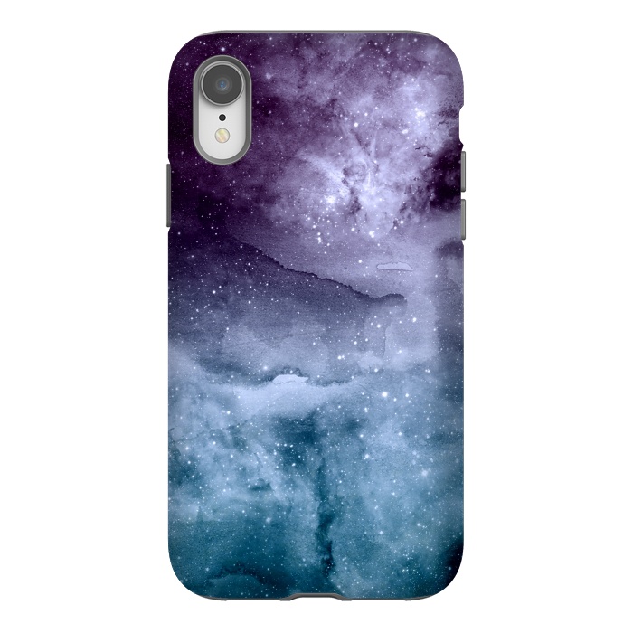 iPhone Xr StrongFit Watercolor and nebula abstract design by InovArts
