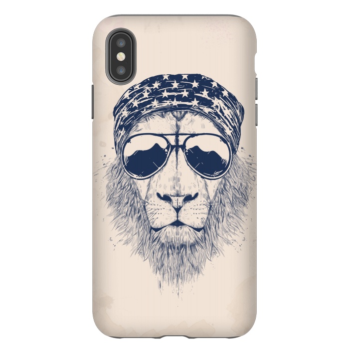 iPhone Xs Max StrongFit Wild lion by Balazs Solti
