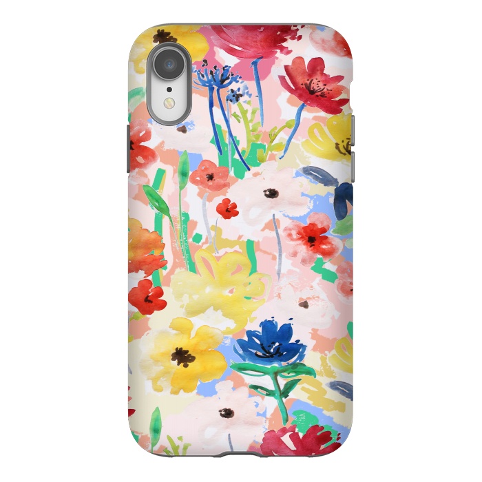 iPhone Xr StrongFit Watercolor Florals 002 by MUKTA LATA BARUA