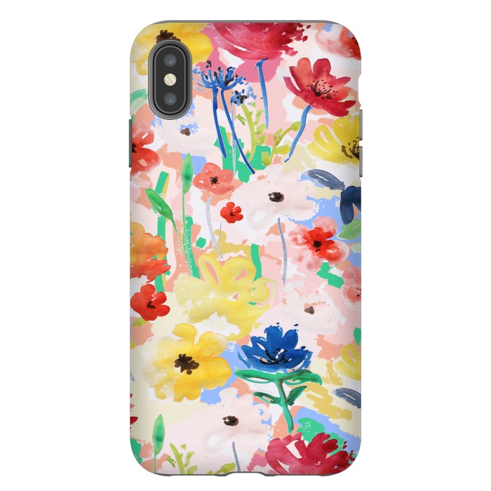 iPhone Xs Max StrongFit Watercolor Florals 002 by MUKTA LATA BARUA