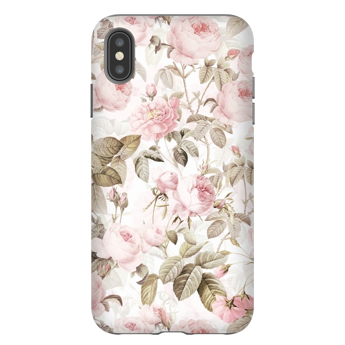 iPhone Xs Max StrongFit Romantic Vintage Roses Pattern by  Utart