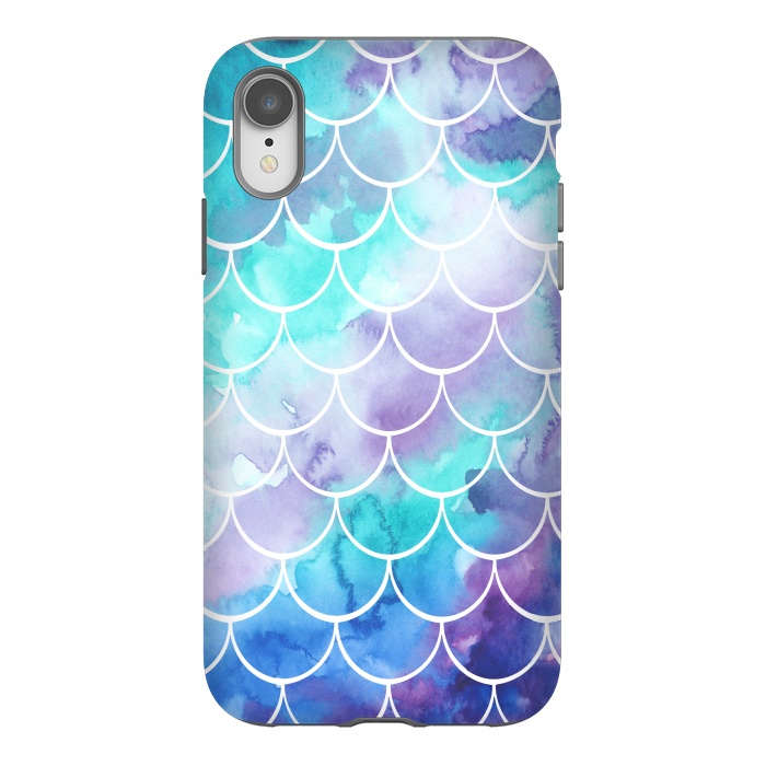 iPhone Xr StrongFit Pastel Clouds Mermaids Tail by Becky Starsmore