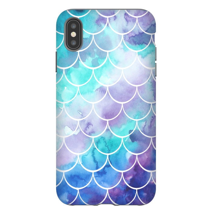 iPhone Xs Max StrongFit Pastel Clouds Mermaids Tail by Becky Starsmore