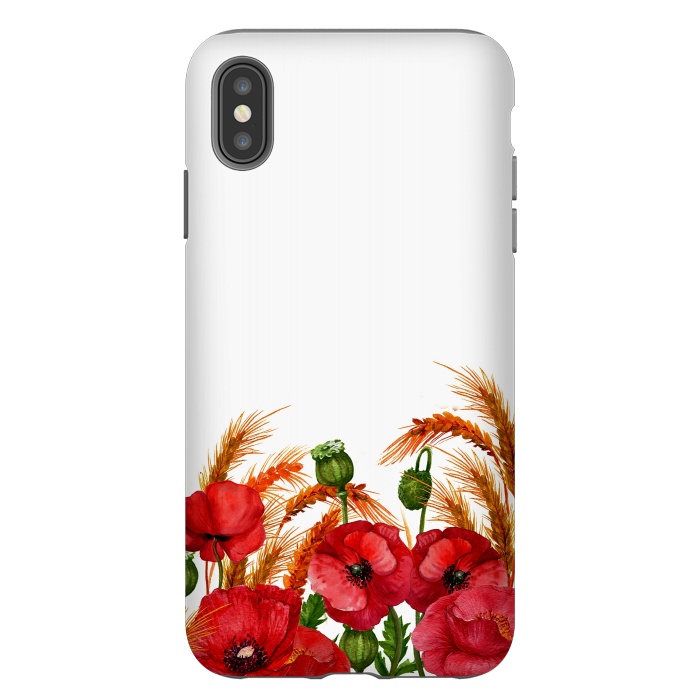 iPhone Xs Max StrongFit Summer Poppy Field by  Utart