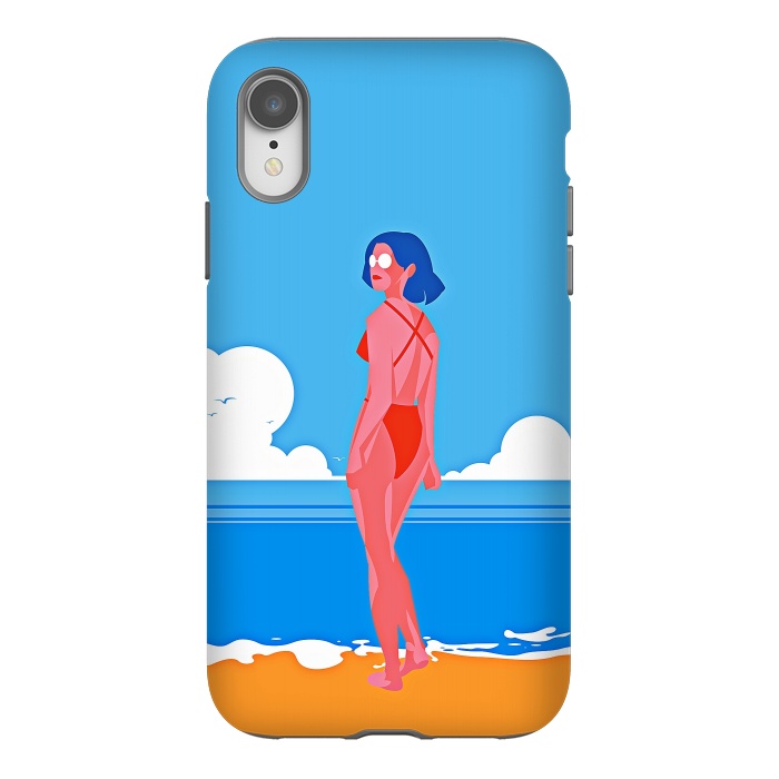 iPhone Xr StrongFit Summer Girl at the Beach by DaDo ART