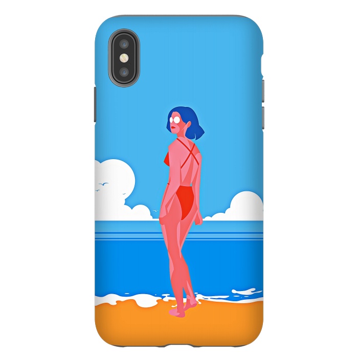 iPhone Xs Max StrongFit Summer Girl at the Beach by DaDo ART