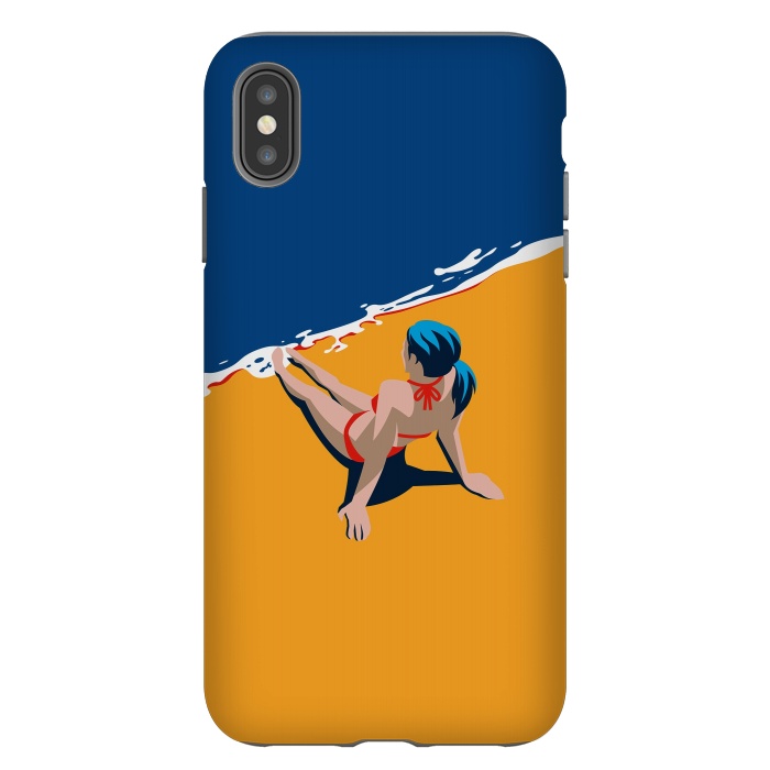 iPhone Xs Max StrongFit Girl at the beach by DaDo ART