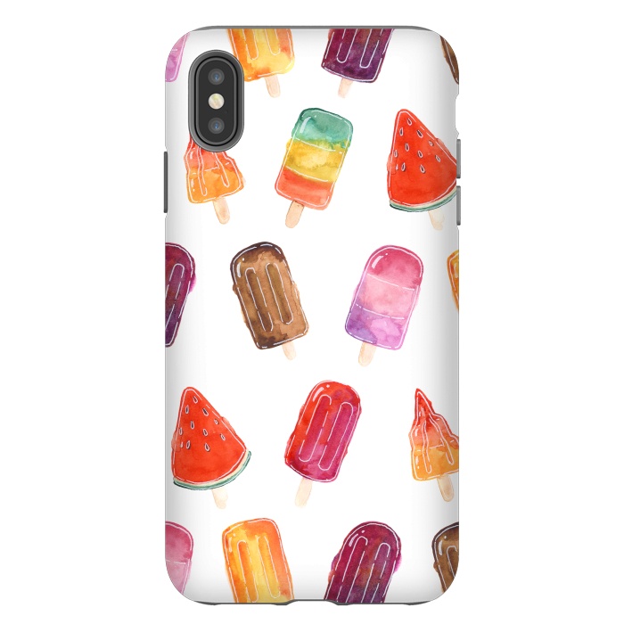 iPhone Xs Max StrongFit Summer Popsicle Print by Becky Starsmore