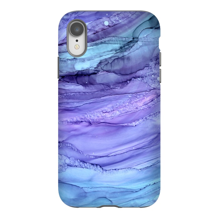 iPhone Xr StrongFit Purple Mermaid Marble by Becky Starsmore