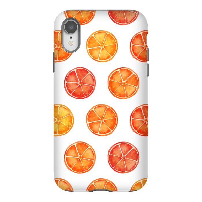 iPhone Xr StrongFit Orange Slices Citrus Print by Becky Starsmore