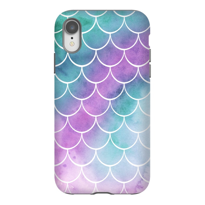 iPhone Xr StrongFit Dreamy Pastel Mermaid Scales by Becky Starsmore