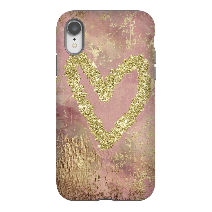 iPhone Xr StrongFit Sparkling Heart by Andrea Haase