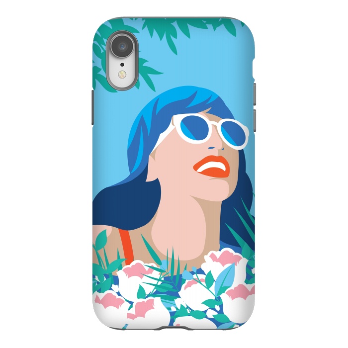 iPhone Xr StrongFit Blue Summer Girl by DaDo ART