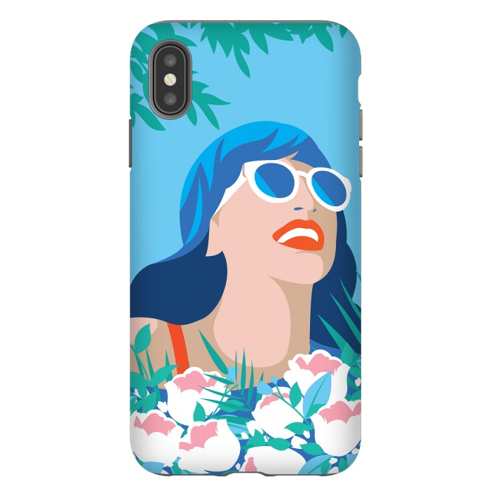 iPhone Xs Max StrongFit Blue Summer Girl by DaDo ART