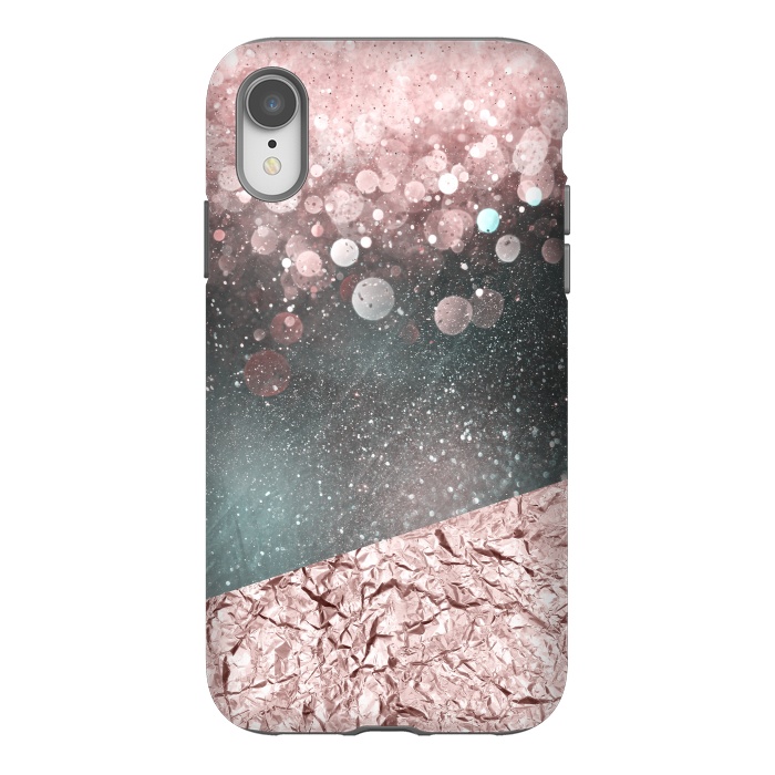 iPhone Xr StrongFit Rosegold Sparkle 2 by Andrea Haase