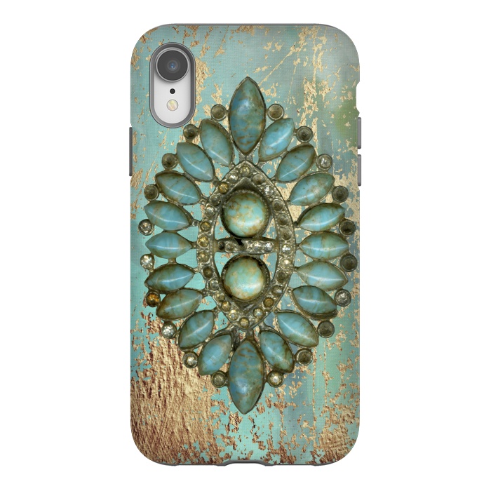 iPhone Xr StrongFit Turquoise Embellishment by Andrea Haase