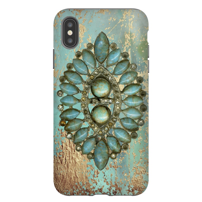 iPhone Xs Max StrongFit Turquoise Embellishment by Andrea Haase