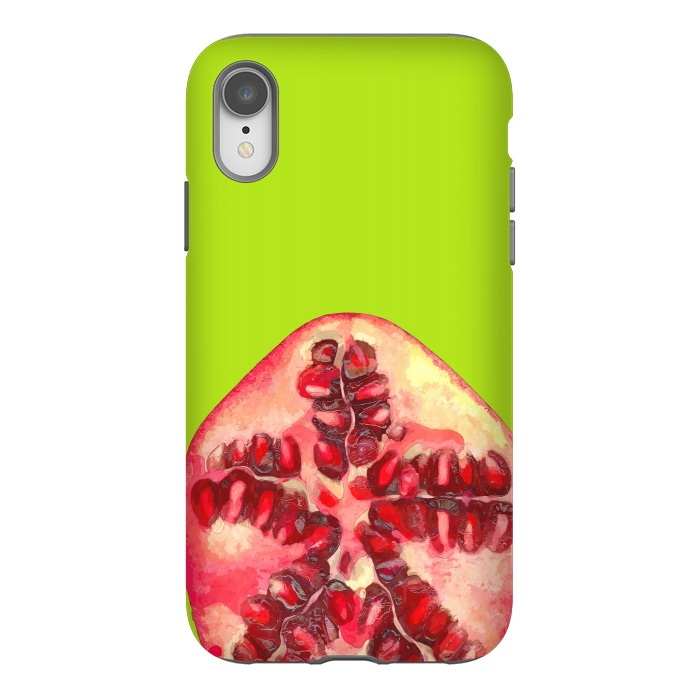iPhone Xr StrongFit Pomegranate Tropical Fruit by Alemi