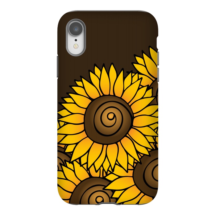 iPhone Xr StrongFit Sunflower by Majoih