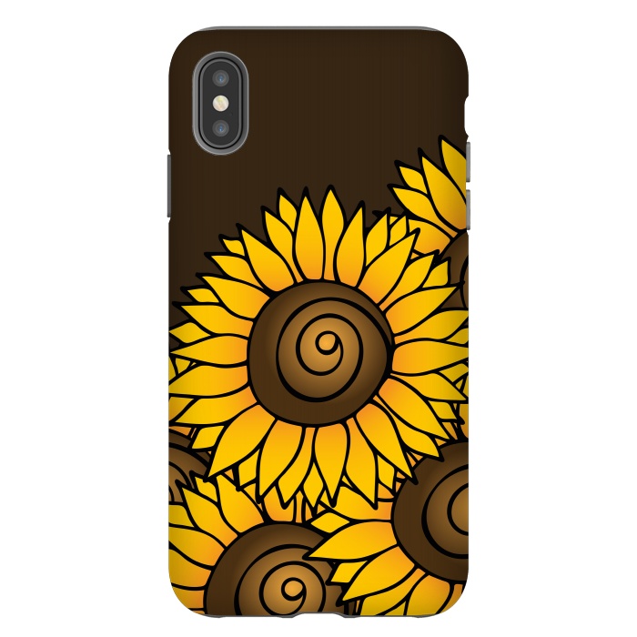 iPhone Xs Max StrongFit Sunflower by Majoih