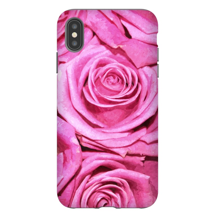 iPhone Xs Max StrongFit Pink Roses  by Alemi