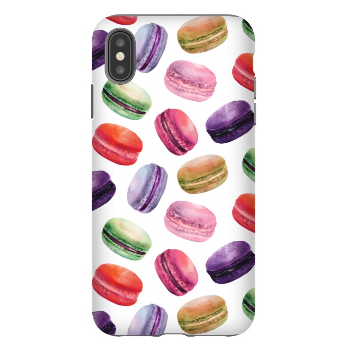 iPhone Xs Max StrongFit Macaroon Dance on White by DaDo ART