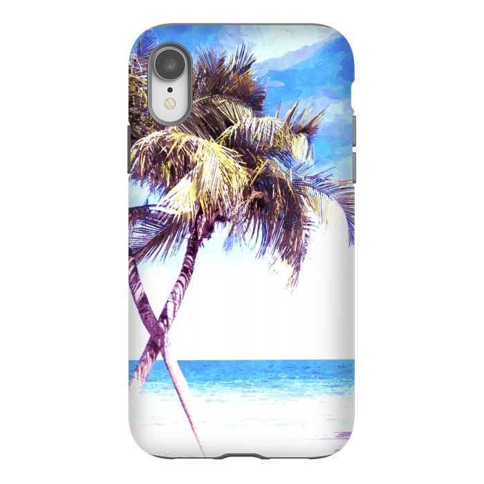 iPhone Xr StrongFit Palm Trees Beach by Alemi