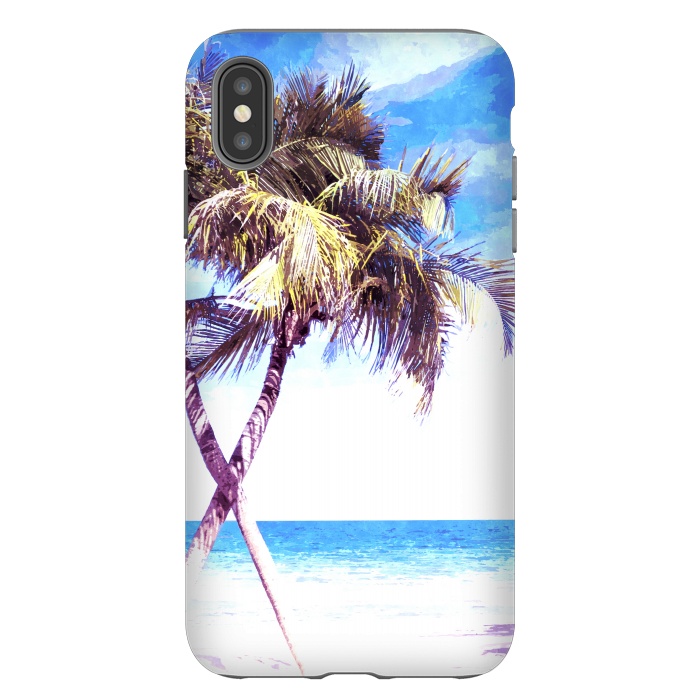 iPhone Xs Max StrongFit Palm Trees Beach by Alemi
