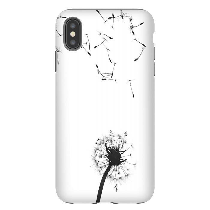 iPhone Xs Max StrongFit Black and White Dandelion #2 by Alemi